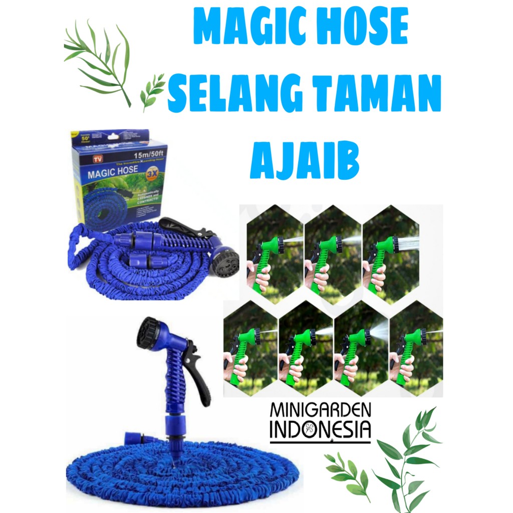 SELANG AIR AJAIB 15M MAGIC HOSE 30M elastis alat irigasi taman penyiraman kebun cuci motor mobil