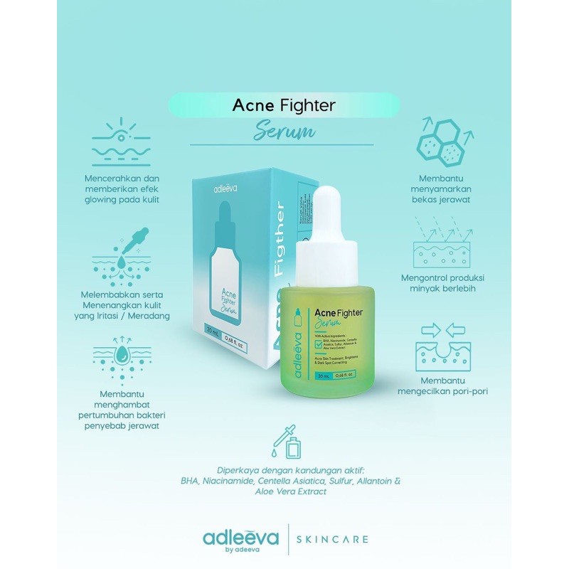 ACNE FIGHTER Serum || BRIGHTENING SERUM Adleeva By Adeeva Skincare-ACNE SERUM