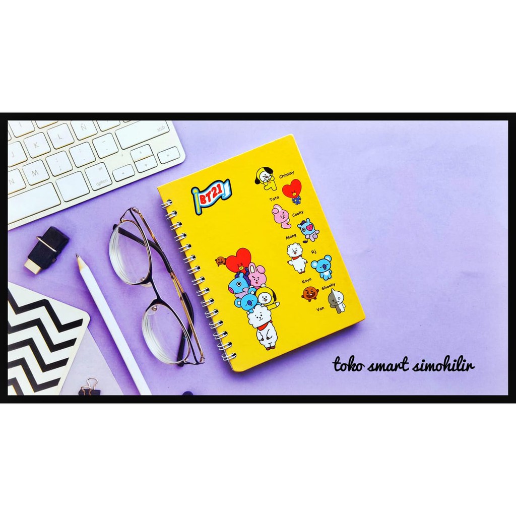 HARDCOVER SPIRAL NOTE BT21 A6