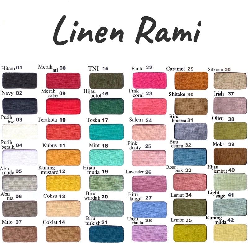 Kain Katun Linen Rami