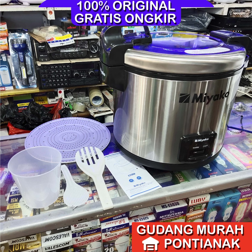 Rice Cooker Miyako MCG 171 kapasitas 16,7liter Jumbo Magic Com Stainless Steel Anti Lengket