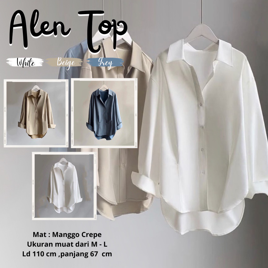 BEFAST - ZFS OOTD Kemeja ARETHA / ALEN SHAKILA SHIRT KEMEJA / Kemeja Wanita Casual / Atasan Lengan Panjang / Fashion Wanita Kerja / Kemeja Polos Formal / Keluaran Terbaru / Terlaris / Kemeja Best Seller / Termurah