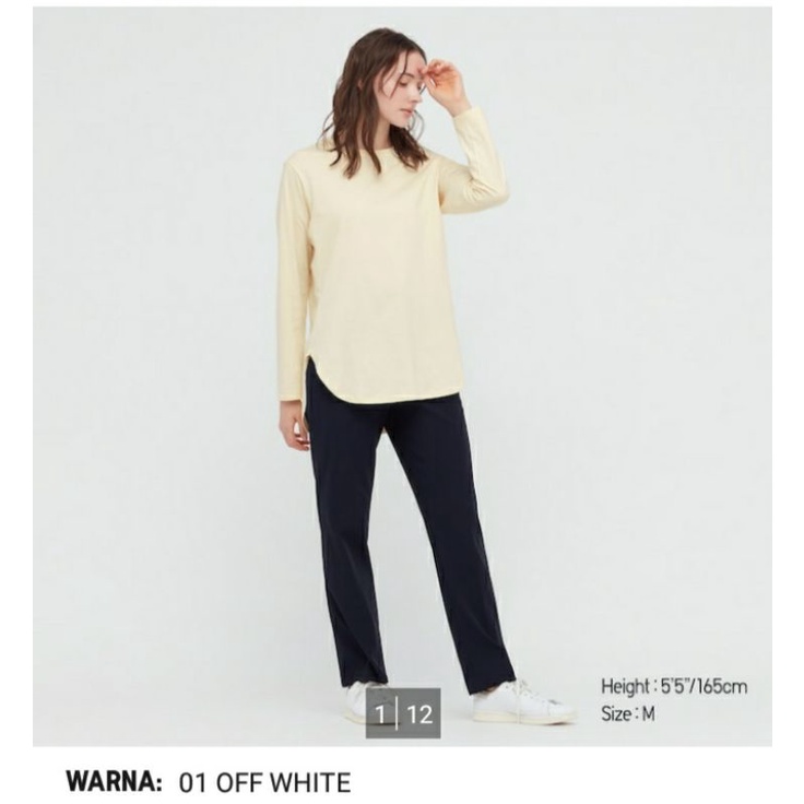 SALE UNIQLO WOMEN T-SHIRT KATUN PANJANG SHIRTTAIL