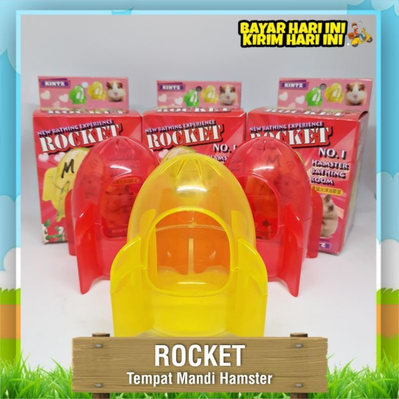 ROKET HAMSTER - Mainan Hamster Tempat Mandi Hamster Rumah Hamster Toilet Hamster Roket