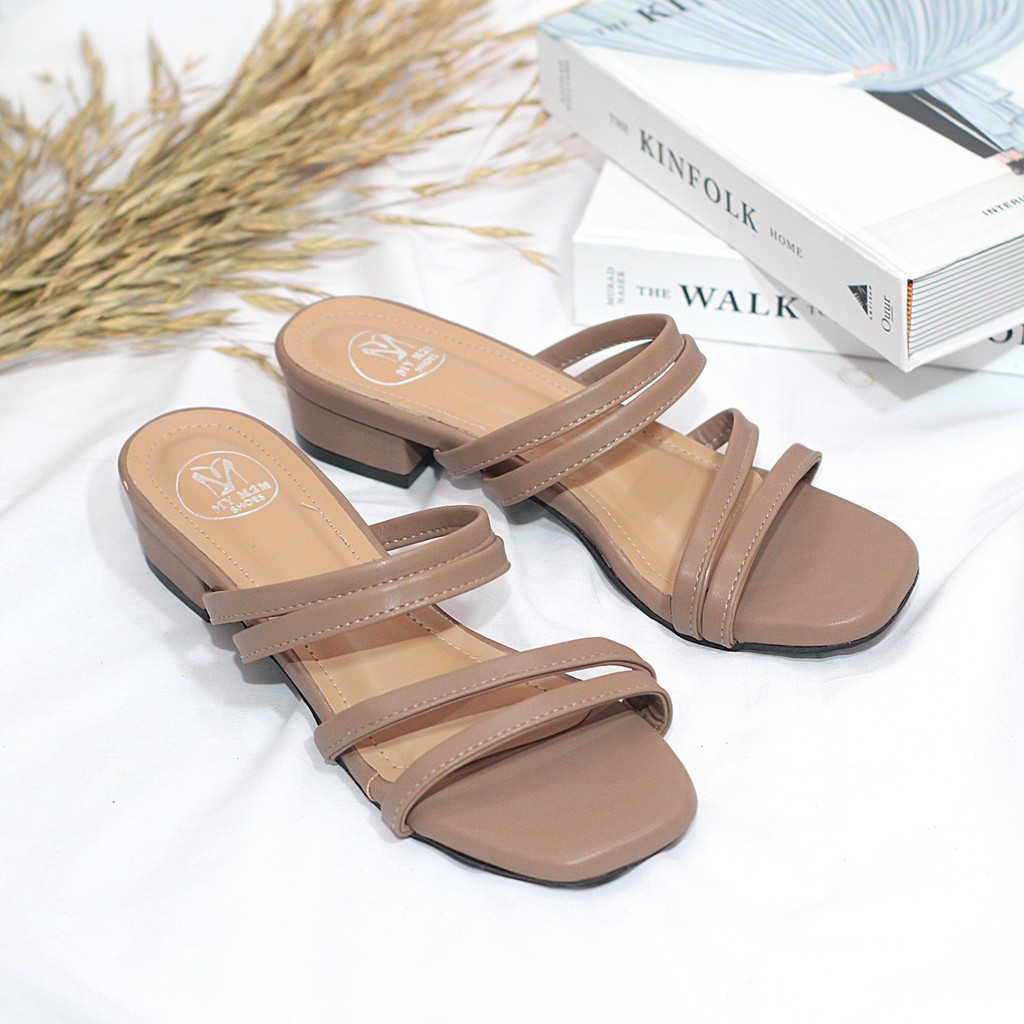 Milicca Sandal Heels Wanita Hak Tahu 3 cm Riyanfo