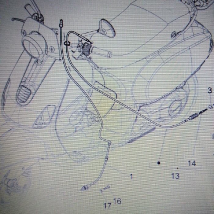 KABEL SELING SPEEDO LXV 150 ORIGINAL VESPA