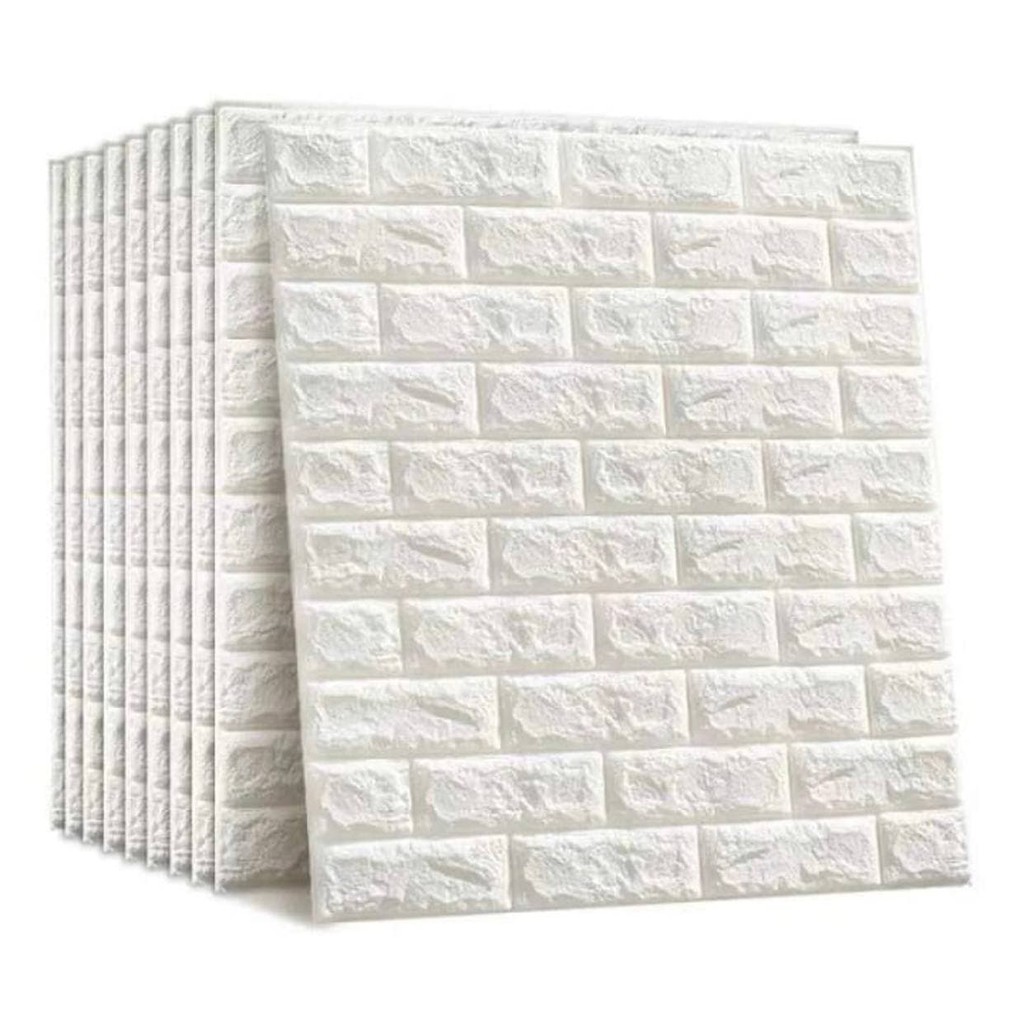 BRICKFOAM BATA PUTIH - Wallpaper 3D Brickfoam Bata Putih/Wallpaper 3D Model Motif Bata Putih