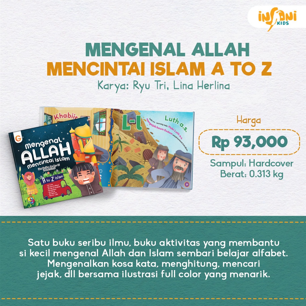 Buku Mengenal Allah Mencintai Islam A to Z - Gema Insani 100% Original