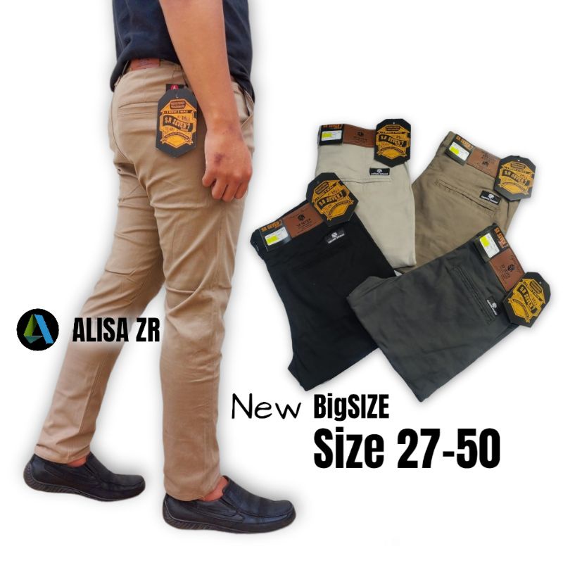 Celana Chino Panjang Pria Big Size Jumbo 40-50 Original Reguler Fit Distro Premium