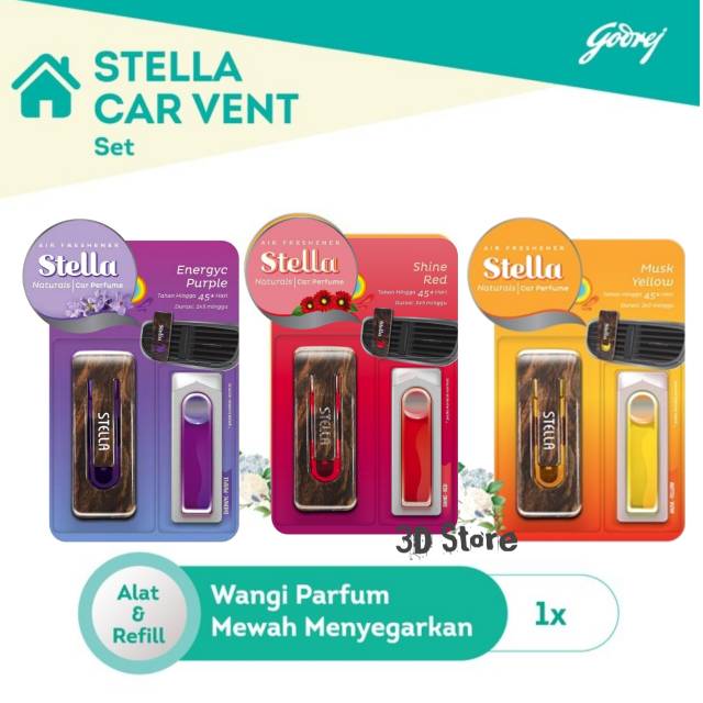 STELLA CAR VENT PARFUME ALAT Set CV 8ml