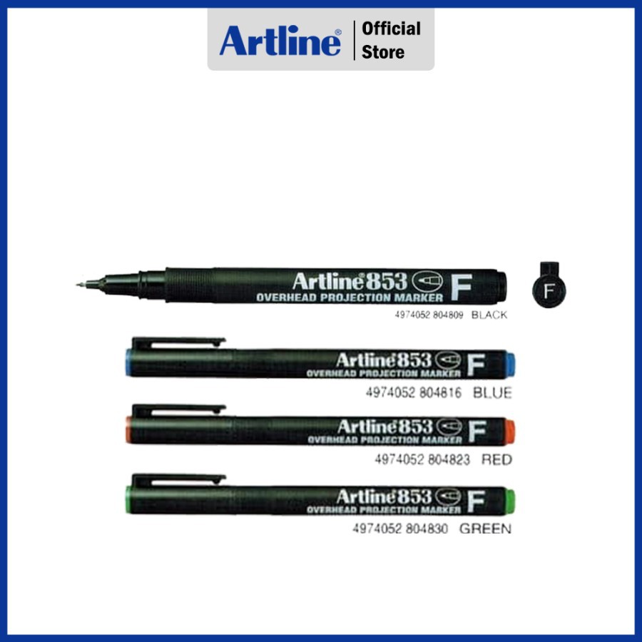 PULPEN MARKER OHP FINE ARTLINE EK 853 (4 WARNA)
