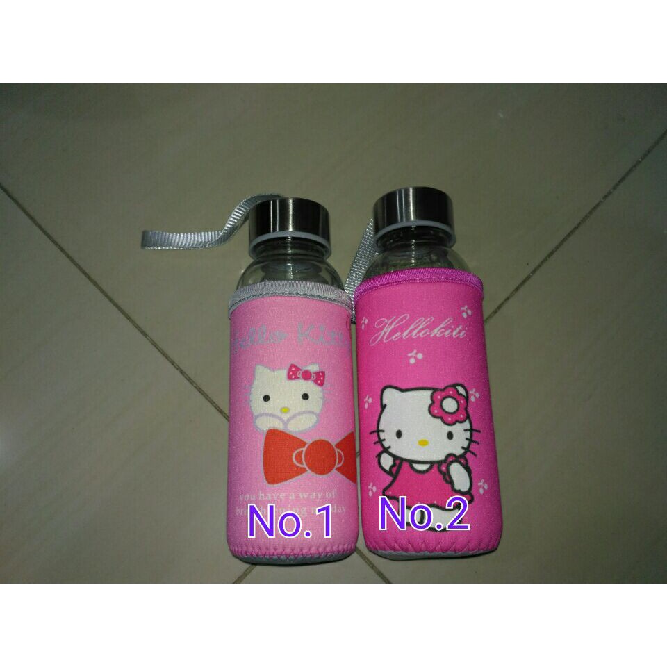 Botol Kaca Motif Karakter 300ml