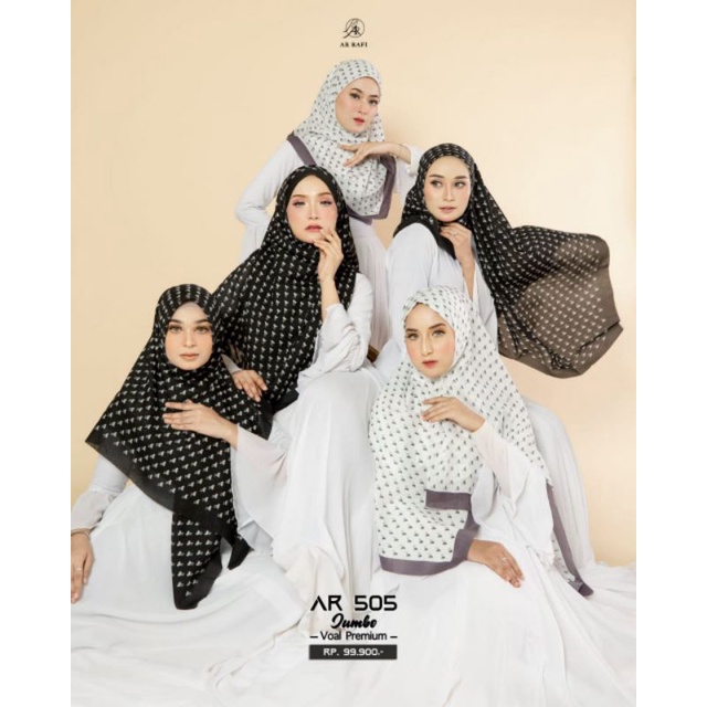 Hijab Arrafi AR 505 - Segi empat Motif Arrafi - segi empat jumbo motif arrafi - original