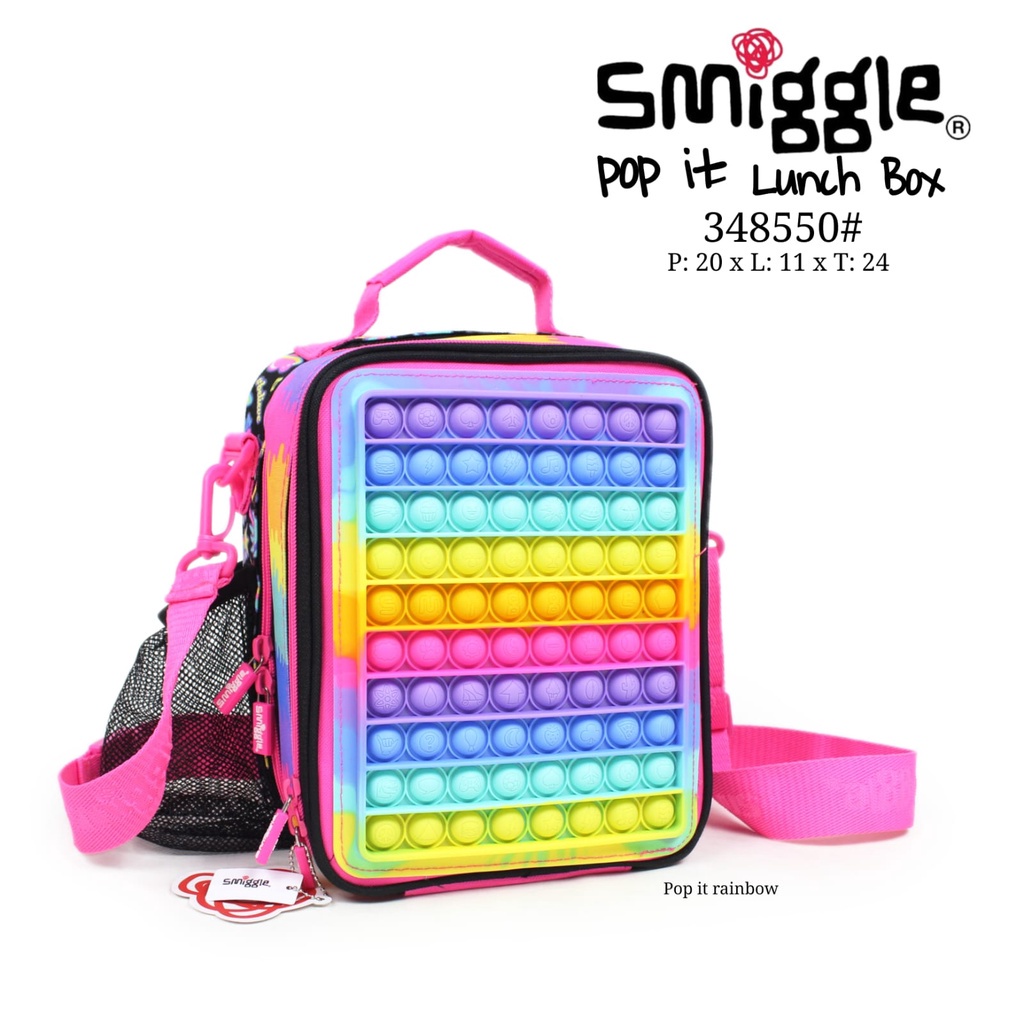 Smiggle Popem Popit Poppies Lunchbox With Strap