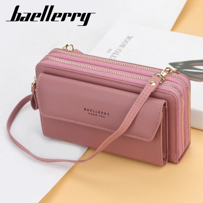dompet hp wanita Tas Selempang Kulit Wanita Dompet Hp Cewek Multifungsi Baellerry N0109 F0E4 TERBARU