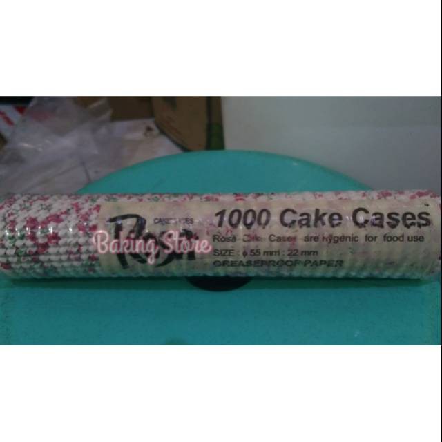 Tempat Kue/ Roti Cake Cases - Kertas Kue Putih Motif Warna 55mm isi 1000