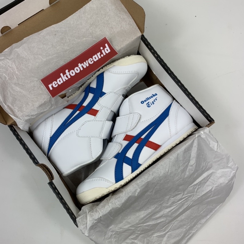 Harga [ 100% REAL PICTURE ] Sepatu Anak Onitsuka Tiger Mexico Velcro
Mid White Blue Red BNIB