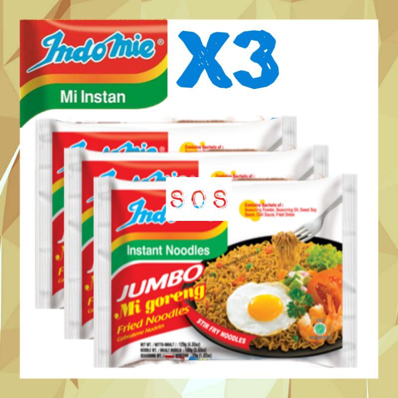 

《OS3》 PAKET 3 Indomie Mi Goreng JUMBO