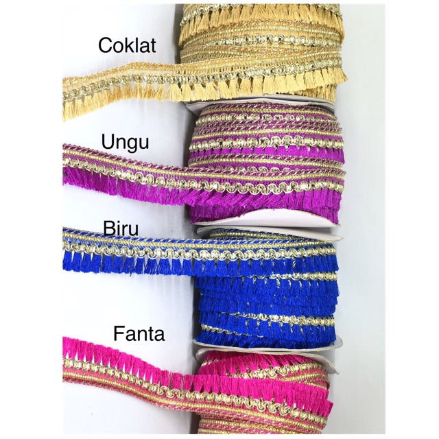 Renda india motif rumbai 2.5cm