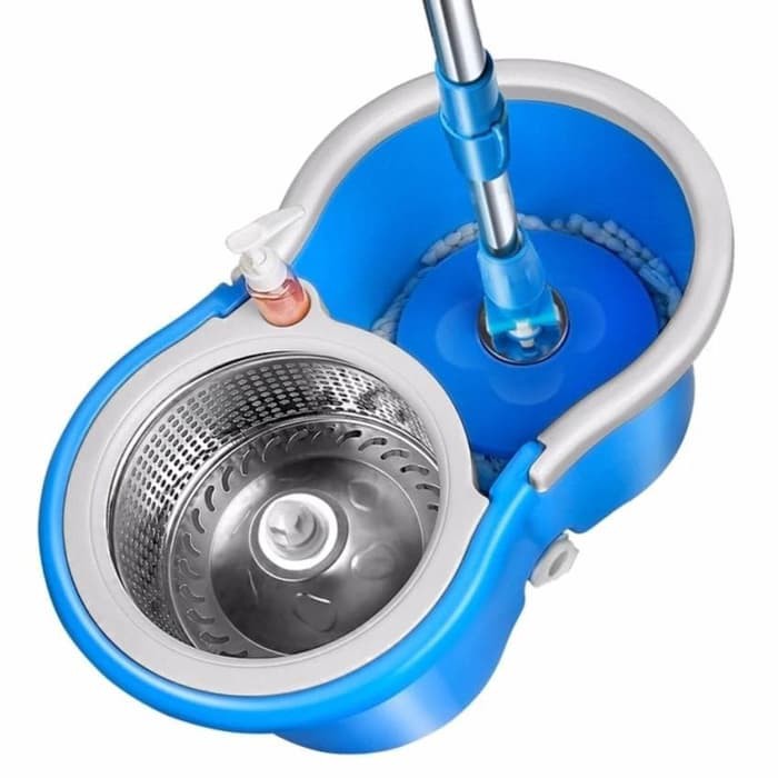 SPIN MOP / Alat pel lantai keranjang - Biru