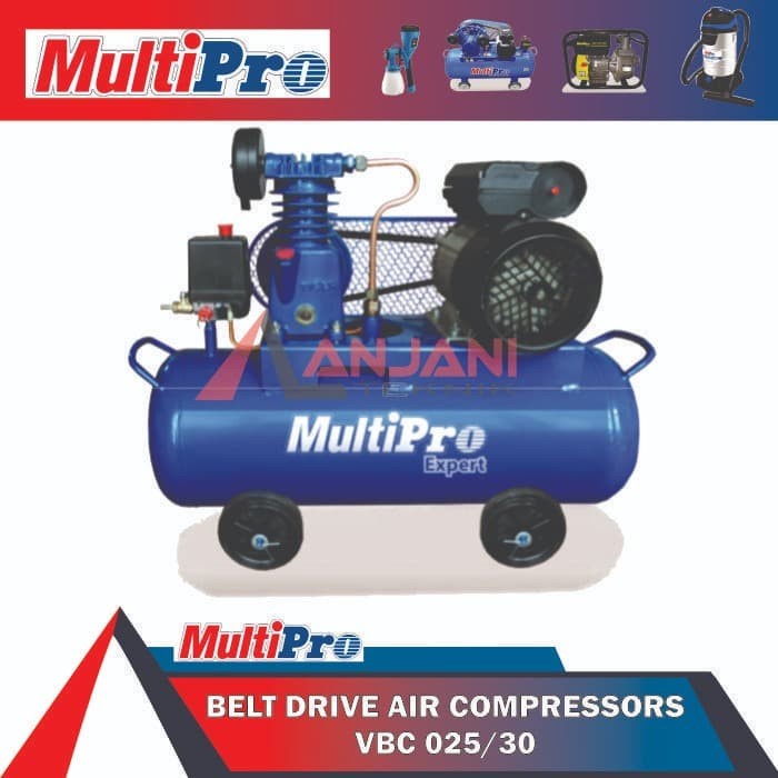 MULTIPRO VBC 025/30 MESIN KOMPRESOR ANGIN 1/4HP BELT COMPRESSOR VBC025