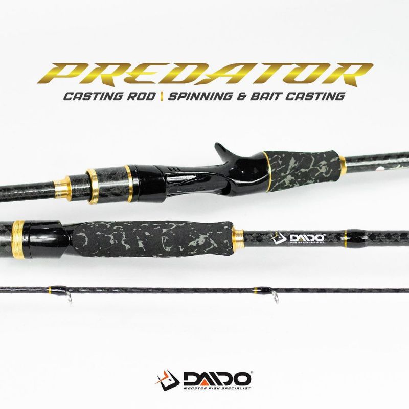 Joran Daido Predator BC 602 662 Hollow Carbon Casting Rod Baitcasting