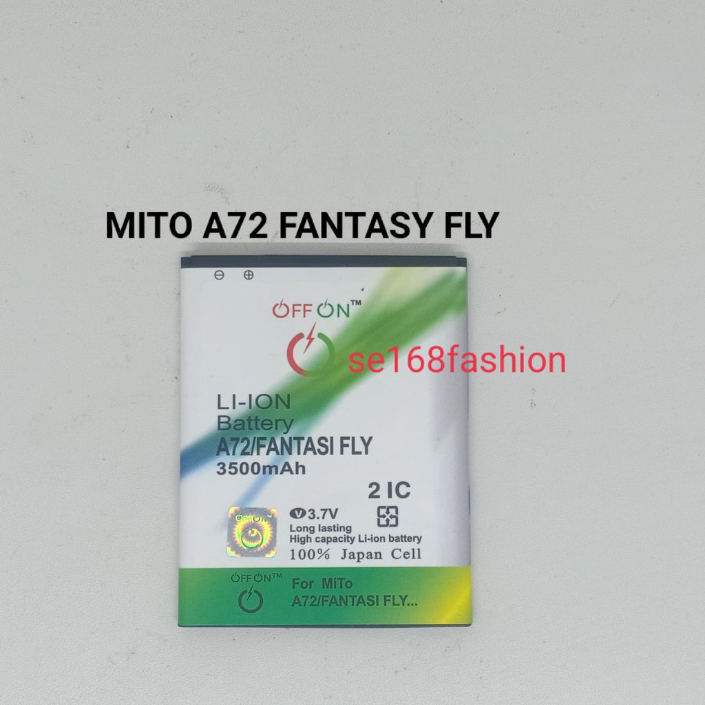 Baterai Mito A72 FantasI  Fly BA00099 Batere Batre Battery