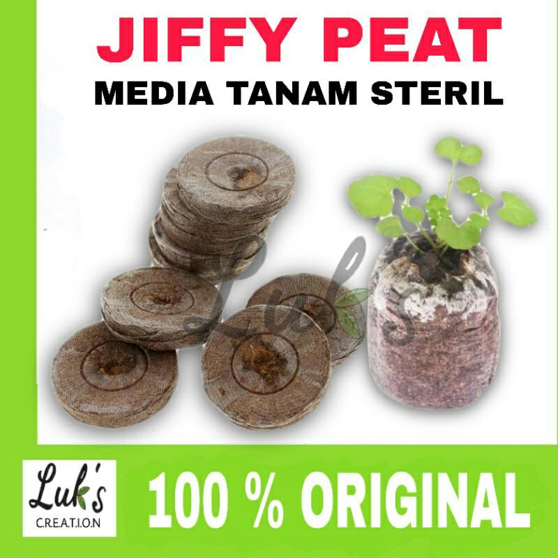 Media Tanam JIFFY PEAT  steril praktis_ pelet media semai pembibitan _ pelet