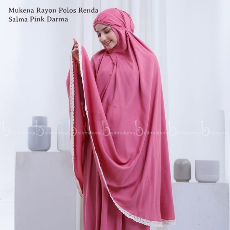 MUKENA RAYON POLOS RENDA RAJUT DEWASA