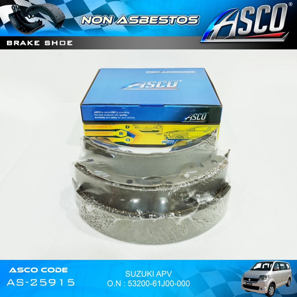 ASCO Kampas Rem Belakang-Brake Shoe Suzuki APV