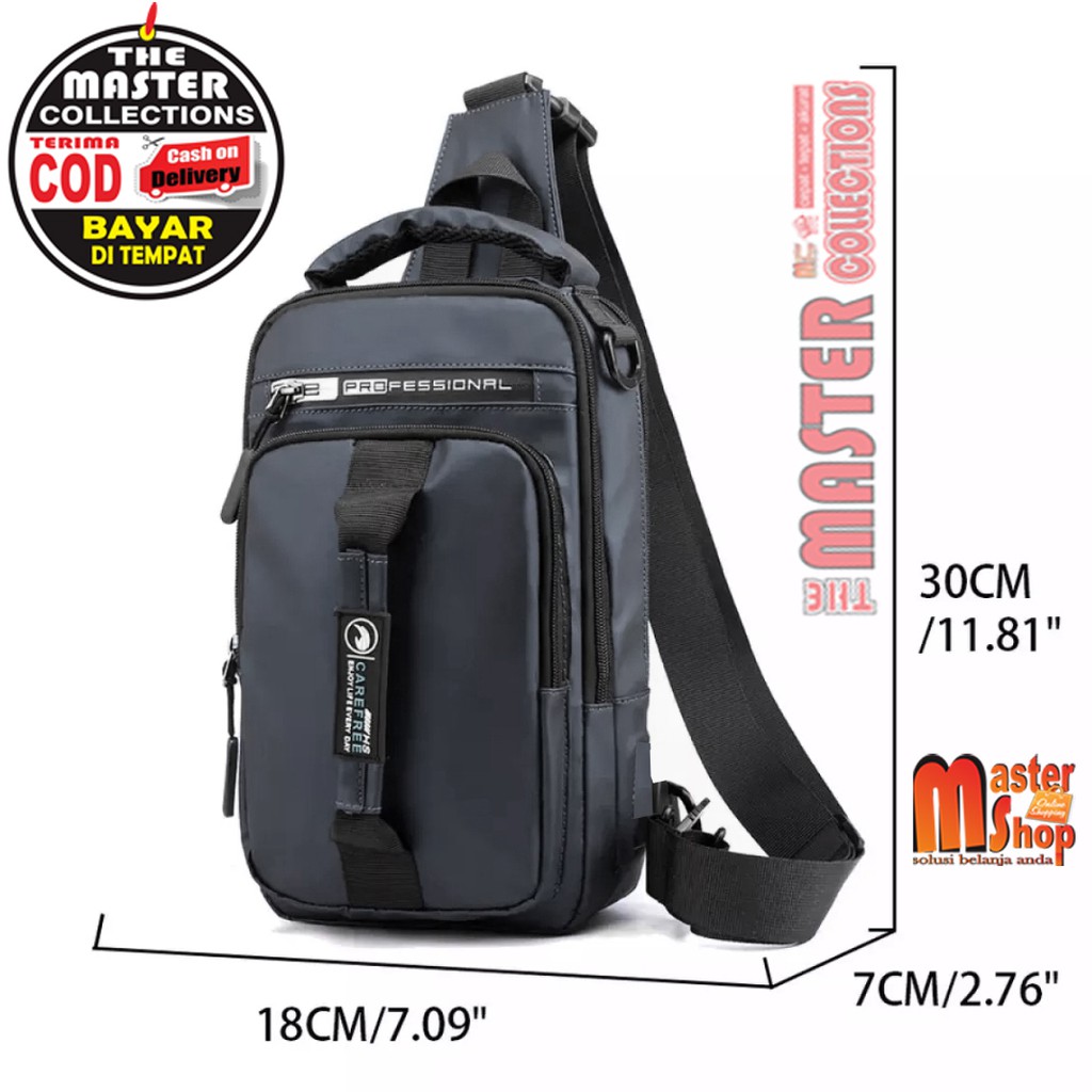 COD Tas Selempang Haoshuai Tas slempang Multifungsi 3 in 1 Slingbag Ransel Anti Air