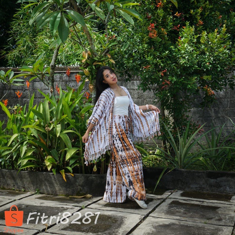 SETELAN OUTER MOTIF LILIT/TIE DYE BALI ONE SET CARLOT