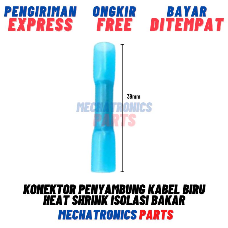 [DEV-9408] KONEKTOR PENYAMBUNG KABEL BIRU HEAT SHRINK ISOLASI BAKAR