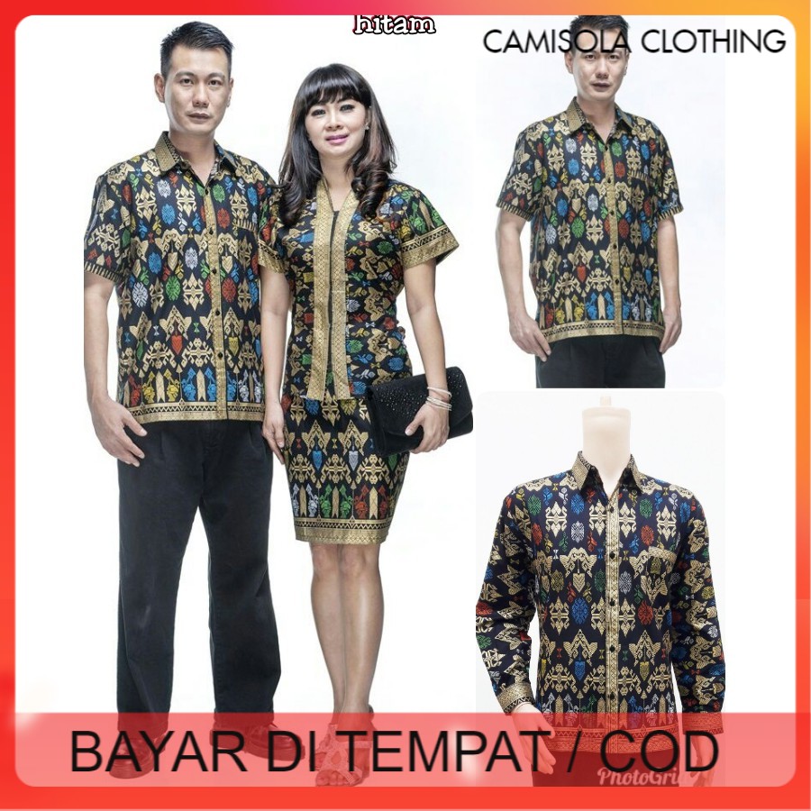 BATIK SARIMBIT COUPLE KELUARGA SERAGAM MURAH KOPEL COPLE ANAK ROK N BLUS SANTIKA PRODO PENDEK HITAM