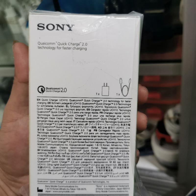 Adapter Kepala Charger Sony UCH12 ORIGINAL Tanpa kabel,vietnam Solum Qc 3.0