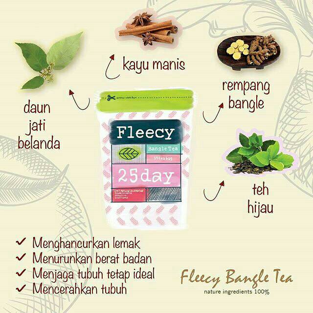 FLEECY BANGLE TEA ORIGINAL / TEH PELANGSING FLEECY