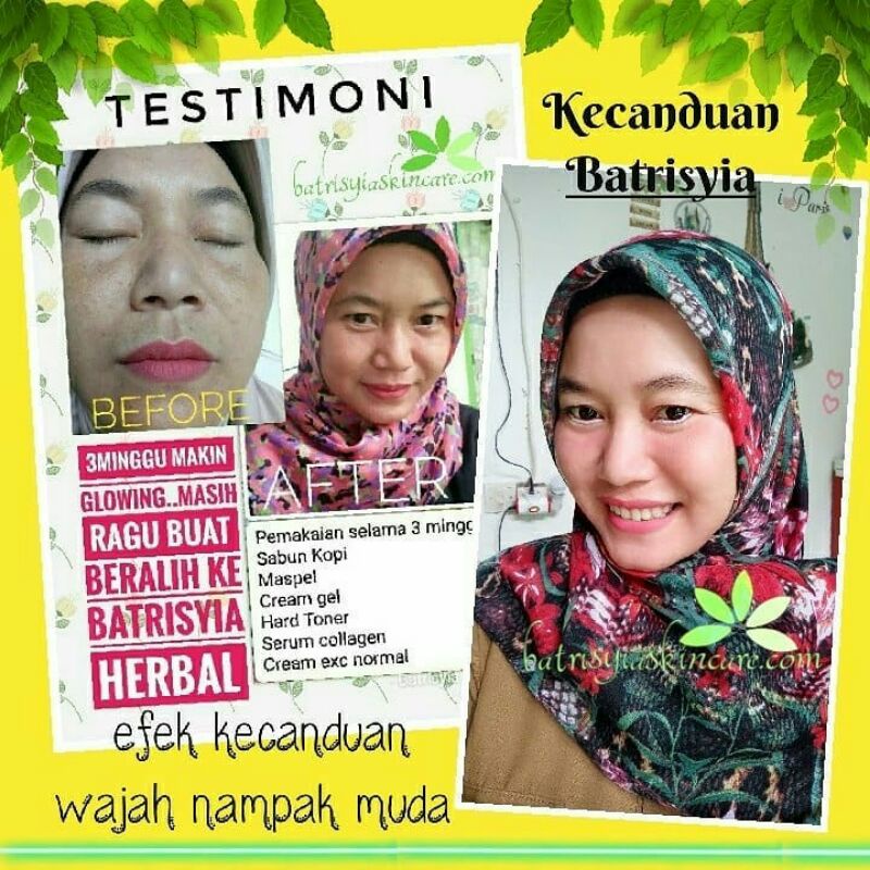 cream EXCLUSIVE NORMAL BATRISYIA batrisya batrisia herbal pemutih wajah glowing bpom day night 15g