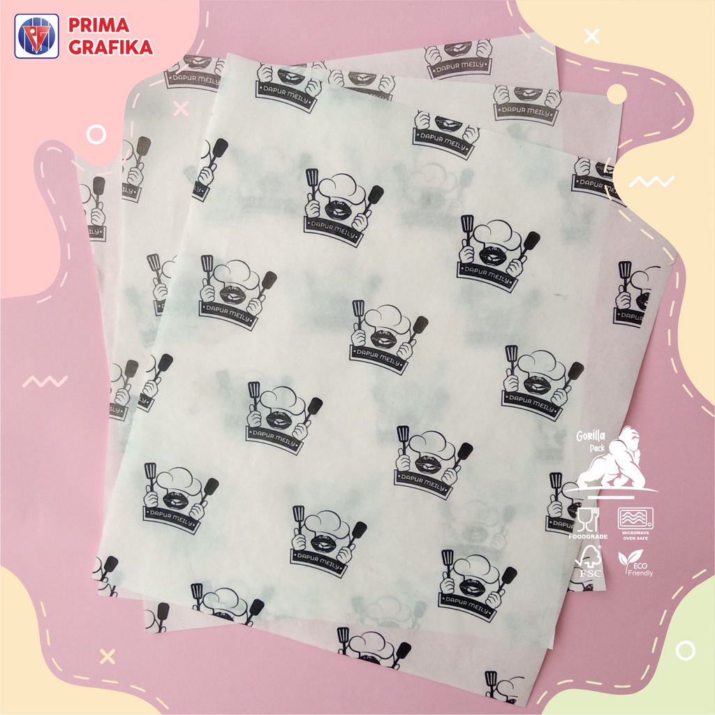 

CUSTOM Kertas Roti 16 x 48 Foodgrade - Wrap Paper / Kertas Bungkus / Kertas Minyak