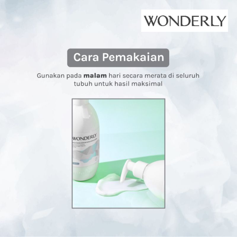 Wonderly Mode Exfoliating Putih Brightening Serum Body Lotion Badan 300 ml terinspirasi Wangi Mewah parfum dunia Perawatan Kecantikan Tubuh