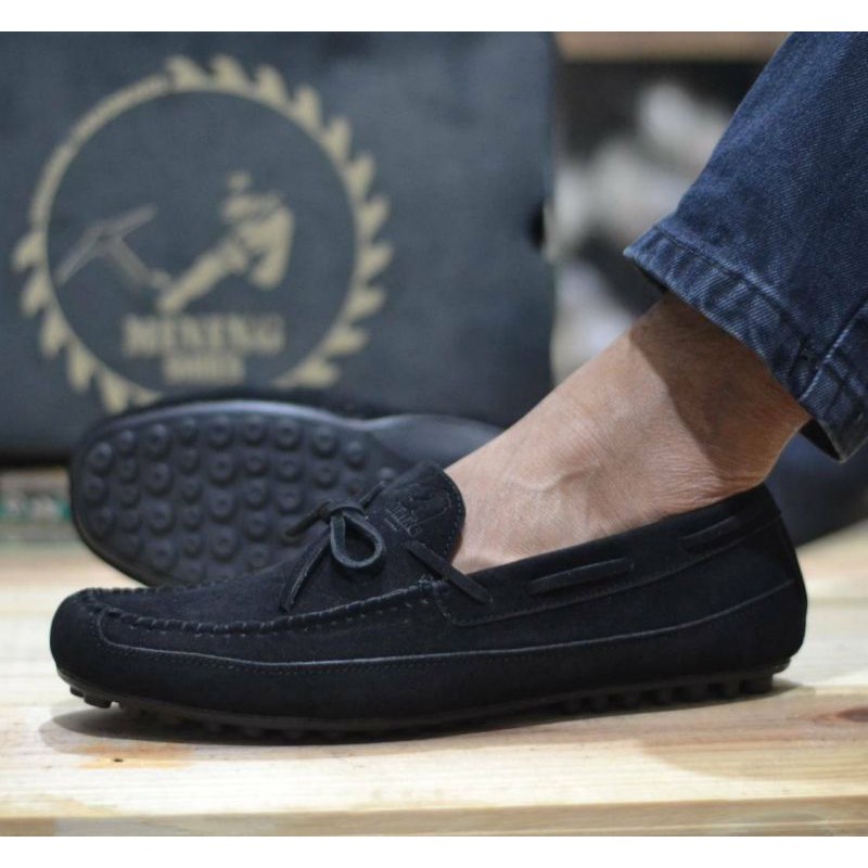 COD-in Aja [PROMO] Highland Sepatu Slip on Pria Santai Casual Formal Suede Kerja