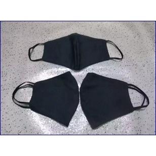 MASKER KAIN KARET KUPING/MASKER KAIN KARET HITAM POLOS/MASKER KARET CEWEK/COWOK/TALI IKAT