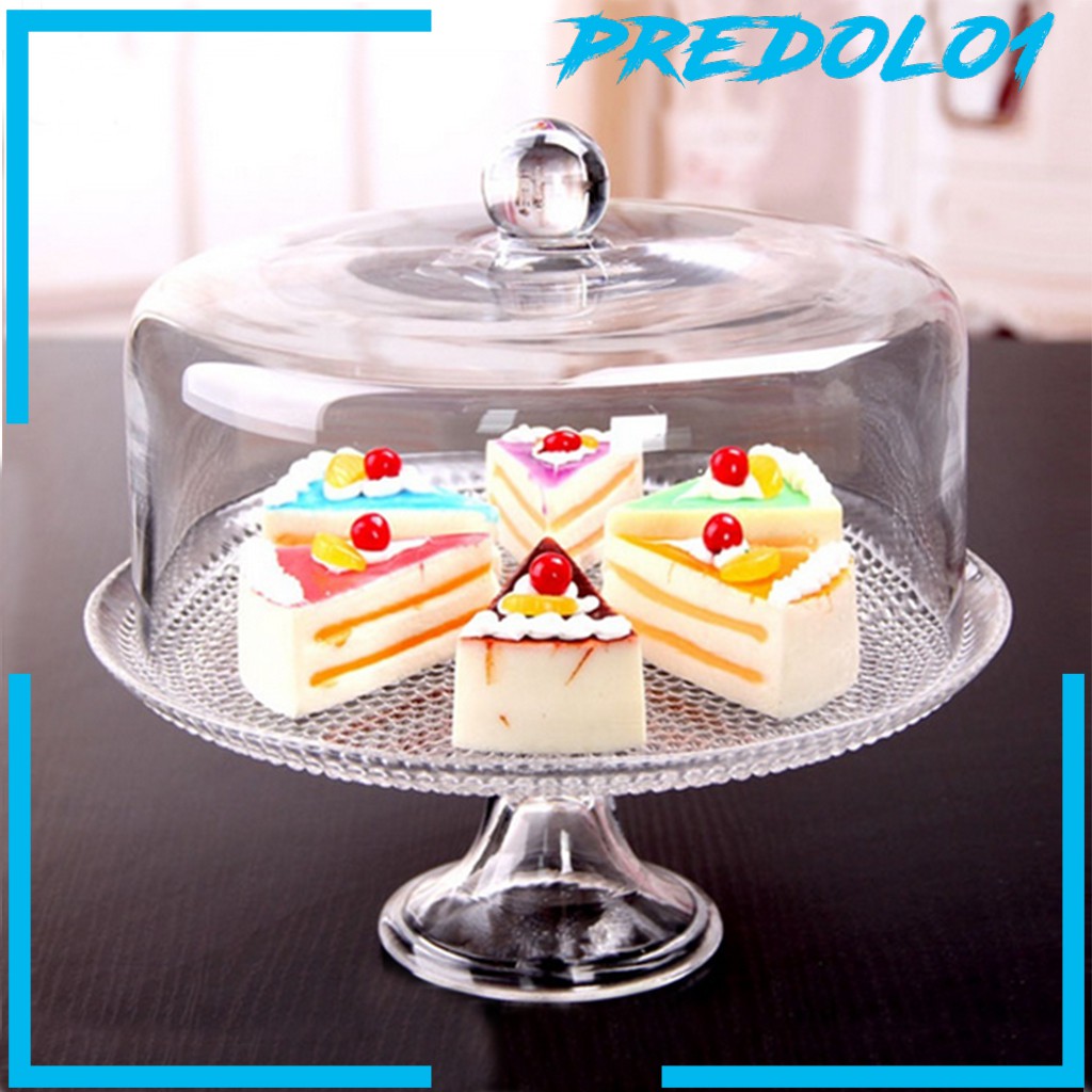 (Predolo1) Miniatur Stand Piring Kue Bahan Akrilik Bening Dengan Tutup Untuk Aksesoris Rumah Boneka # 1: 12