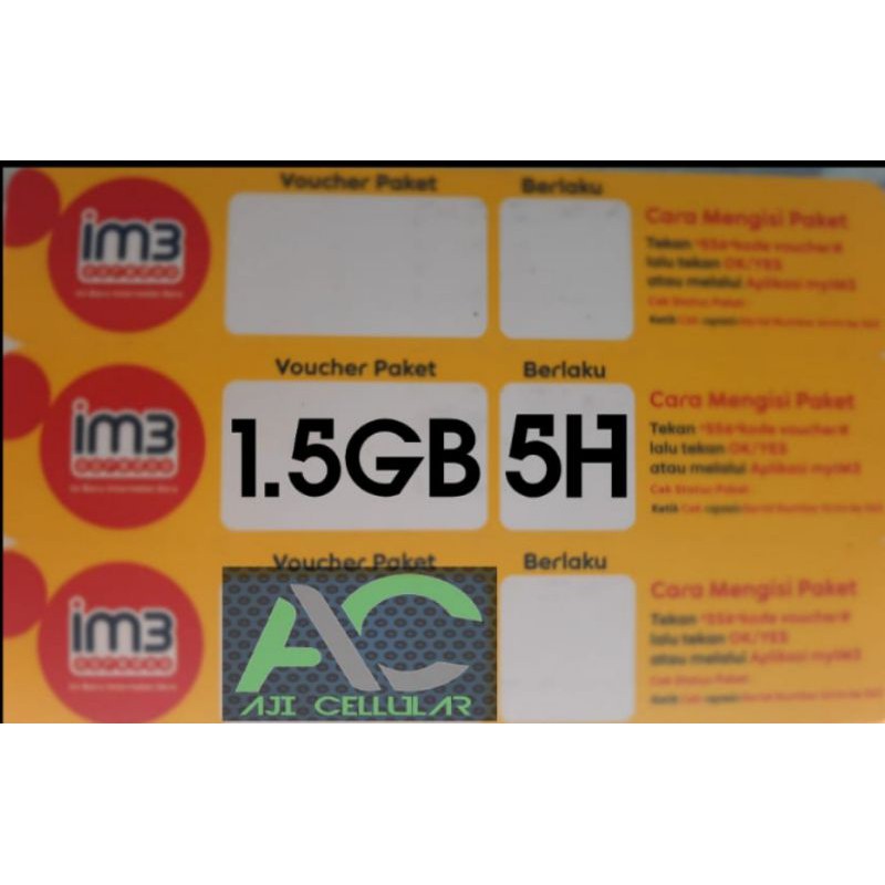 PAKET DATA INDOSAT 1.5GB