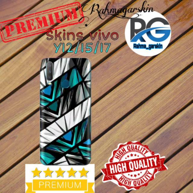 Garskin hp vivo y12 /y15 /y17 bisa custom motif via chat
