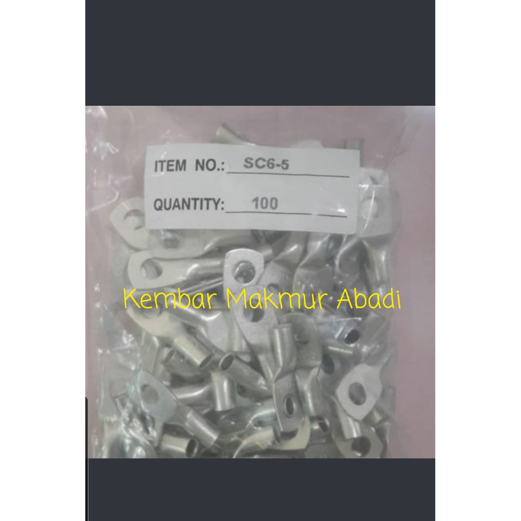 Kabel Skun SC/Skun Kabel SC 6-5/Cable Lug / Scun Cable 6-5mm Per Bks isi 100 pcs /Sepatu Kabel 6-5mm