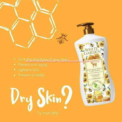 White Garden Royal Jelly 1100ml Honey and Goats Milk Apple Stem Cell Whitegarden Sabun Untuk Kulit Kering Madu Stemsel