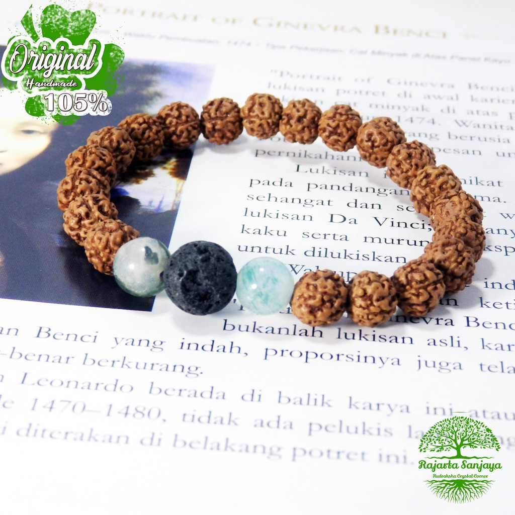Gelang Handmade Rajarta Rudraksha Genitri Alami Untuk Kesehatan