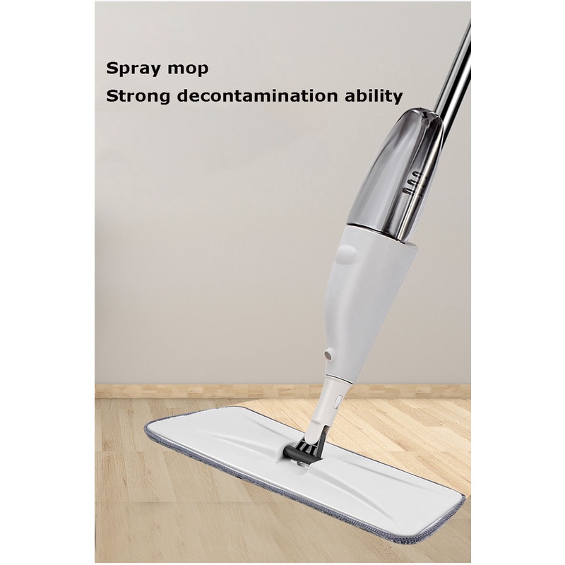 Water Spray Mop Automatic Water Tank Alat Pel Lantai Semprot Praktis Kain Microfiber