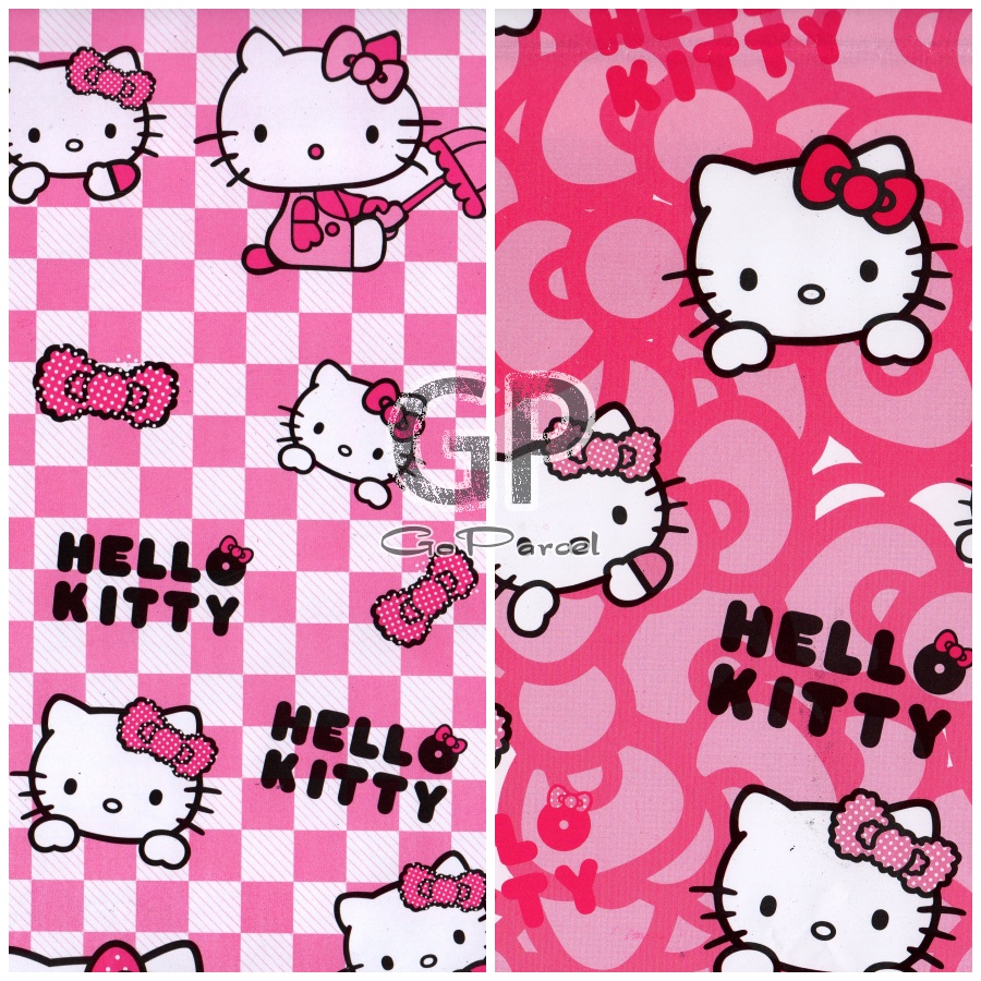 ( 5 Lembar ) KERTAS KADO SR GLOSY - GIFT WRAPPING PAPER KERO KERO KEROPI MY MELODY HELLOKITTY SANRIO PINK CUTE