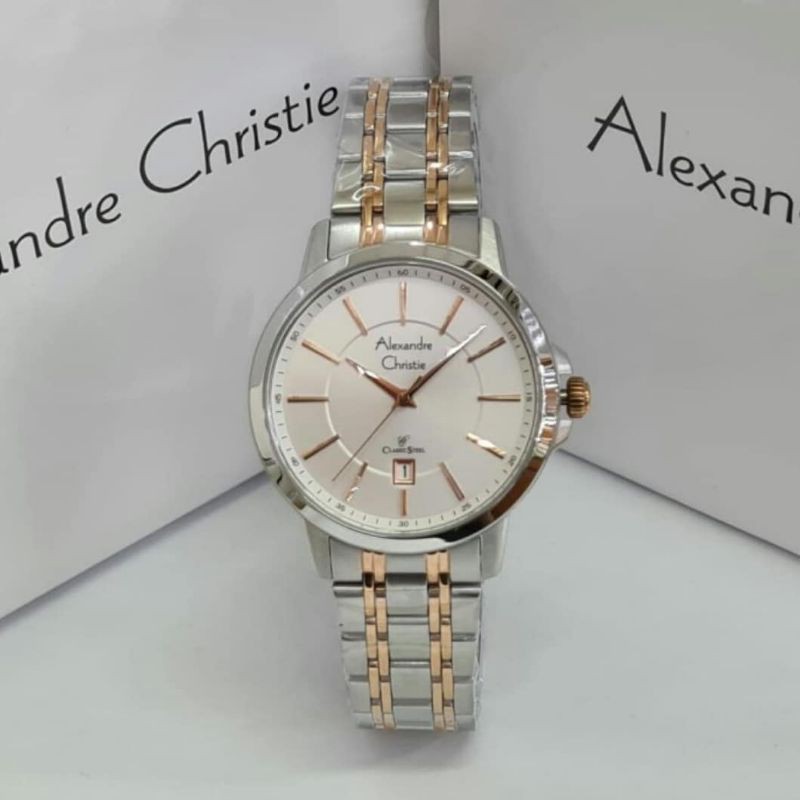 Jam Tangan Alexander Christie Wanita Silver Rosegold ac8636